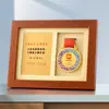 Medalha Feita Sob Medida Madeira Maciça Marca Autorizada Agente Franquia Placa de Madeira Suporte de Madeira Medalha de Bronze Folha de Ouro Honra Lembrança