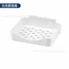 Acessórios para prateleira de banheiro feitos de material plástico PP, porta-sabonete, copo para escova de dentes, porta-lâmina, armazenamento, à prova de umidade, com drenagem de água, montado na parede