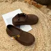 Zapatos Planos Birkenstock de Cuero Genuino Cobertura Total para Mujer Otoño 2026 Nuevos Mocasines Retro de Correa Única con Suela Gruesa