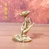 Cobre Puro Incienso de Flujo Inverso Buda Mano Loto Pequeños Adornos Latón Macizo Soporte para Incienso Portainciensos Zen Ceremonia del Té Mesa de Té de Escritorio Adornos
