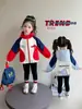 Jaqueta Feminina 2026 Outono Novo Estilo Top com Capuz Casual Infantil Roupas de Outono Estilosas Jaqueta Corta-vento para Menina