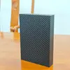 Patrón de Fibra de Carbono Empaque de Memoria USB para Coche Caja de Madera con Forro de Eva Empaque de Memoria USB de Música para Coche Caja de Color Caja de Madera con Tapa abatible