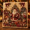 Pintura de Perlas de Papá Noel Navideño Transfronteriza DIY Pegatina de Perlas Hecha a Mano Pintura de Diamantes Navideños