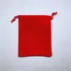 Bolsa de Flanela Preta Multitamanho Pequena Bolsa de Pano Bolsa de Embalagem Acessórios para Joias Bolsa de Pano com Cordão