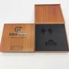 Empaque de Terminal Caja de Madera Almacenamiento Soporte Interior Impresión de Logo Música para Coche Tapa abatible Caja de Empaque USB Digital