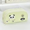Estojo de lápis panda estilo coreano tendência da moda padrão de panda grande capacidade bolsa de armazenamento de camada dupla essencial para escritório e estudo
