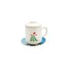 Nueva Taza de Té de Cerámica de Jingdezhen Pintada a Mano Azul y Blanco con Plantas, Pájaros y Bestias Chinoiserie, Juego de Tazas para el Hogar con Tapa, Decoración