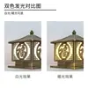 Faro de Poste de Energía de Ciudad China Fu Estilo Chino Luz de Poste de Pared Puerta Villa Jardín Luz LED Jardín Luz de Paisaje Exterior Poste