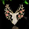Nova Broche de Galho de Flor de Veado Estilo Chinês Totalmente Cravejado de Strass Flor de Ameixa Pin de Veado Presente de Casamento Acessório de Terno Fornecimento Direto da Fábrica