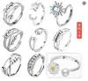 Anillo Giratorio de Plata Tailandesa para la Ansiedad Anillo para el Dedo Índice Multi-Círculo Cuentas de Transferencia Auspicioso Transferencia Moda Coreana Regalo para Novia