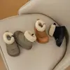 Botas de nieve para bebé estilo coreano para niños, cálidas y de suela suave, con forro de felpa y diseño engrosado, adecuadas para bebés y niños pequeños, también disponibles en un estilo de invierno con forro de felpa para niñas