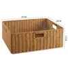 Cesta de Armazenamento para Gabinete Kens Mesa de Centro Japonesa Caixa de Diversos Rattan Sintético Trançado Cesta de Armazenamento para Entrada Casa Caixa de Armazenamento para Mesa