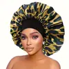 Amazon Más Vendido Transfronterizo Elástico Imitación Seda Sombrero Redondo Pequeño Gorro para el Cuidado del Cabello del Bebé Niños Europeos y Americanos Estampado Satín Gorro para Dormir