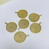Accesorios de cobre fundido para bricolaje, colgantes, pendientes, collar, ropa, colgante, latón, cobre, embrión, redondo, antiguo