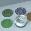 Molde de silicona para posavasos con patrón de mandala abrasivo con pegamento de gota de cristal de Yu Meiren, para joyería, venta al por mayor