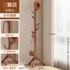 Cabideiro de Madeira Maciça, Cabideiro Vertical de Chão para Quarto Doméstico, Cabide de Bolsa para Sala de Estar Interna, Cabide Simples