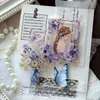 Paquete de Pegatinas PET Momo Lámina Dorada, Diseño Floral al Óleo, Estilo Artístico Retro, Decoración para Diario DIY, Collage para Guka