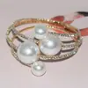 Directo de fábrica popular europeo y americano de una sola fila bañado en oro plata conjunto de pulseras de collar corto para mujer Perla strass collar transfronterizo