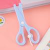 Tesoura de Plástico Fofa de Desenho Animado em Cores de Doce para Estudantes, Faca para Corte de Papel DIY, Tesoura Portátil e Segura com Ponta Arredondada