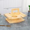 Estante de vino de madera transfronterizo, mesa de picnic al aire libre, estante de vino portátil, mesa de frutas extraíble, estante para copas de vino, alimentos de varias capas