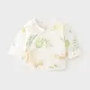 Ropa interior cálida acolchada de medio respaldo para bebé recién nacido sin costuras Otoño e Invierno 40g Algodón Fino Traje de Monje Top para Bebé