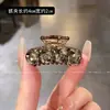 Presilha Pequena de Garra com Pedras de Diamante Moda Luxo Leve, Presilha Exquisita de Garra Alta para Franja, Nova Presilha para Meio-Rabo, Acessório de Cabelo para Mulheres