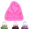 Molde de Silicone de Ganso Tridimensional Par Fondant Bolo Chocolate Decoração Molde DIY Molde de Assar