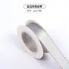 Cinta de Poliéster de 2.5 cm con Borde Dorado Cinta de Satén Empaque de Flores Ramo Material para Manualidades Caja de Regalo Floral Lujo Ligero Borde Tejido Seda