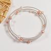 Pulsera Tejida a Mano DIY de Perlas de Agua Dulce del Lago de la Montaña Zhuji para Mujer, Pulsera de Tres Capas, Regalo, Venta al por Mayor