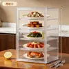 Cubierta de Comida Transparente de Alto Valor con Compartimentos PET Gabinete de Escritorio Portavasos Venta al por Mayor Transfronteriza Estante Organizador a Prueba de Polvo para Vasos
