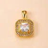 Colgante Individual Moda Transfronteriza Cielo Estrellado Colgante Simple Geométrico Cuadrado Triángulo Gota de Agua Zirconia Colgante Accesorios