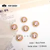Contas Acrílicas Impressas DIY para Artesanato, Contas Soltas com Furos Retos, Pingentes para Sapatos, Chaveiros, Correntes para Celular