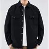 Camisa casual estilo retro americano, colección primavera/otoño para hombre, marca de moda de alta calle, de manga larga, con bolsillos grandes, prenda exterior inspirada en la ropa de trabajo