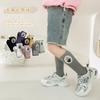 Calcetines para Niñas Primavera y Verano Clase A Delgados para Pantorrilla Algodón Peinado Estilo Coreano Lolita Estilo Princesa Calcetines de Felpa
