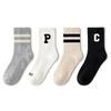 Calcetines de algodón personalizados para adultos, monocromáticos individuales, 300, dobles, con tarifa de prueba reembolsable para mapear calcetines.