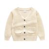 Suéter de invierno para bebé cárdigan de punto para hombre y mujer abrigo de algodón estilo británico con cuello en V abrigo de suéter para bebé