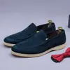[Pre-venta No en stock] Zapatos de Hombre Mate al por Mayor, Zapatos Retro de Cuero Genuino de Caña Baja, Mocasines de Piel de Oveja Slip-On de Negocios
