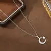 Collar transfronterizo de acero de titanio con estrella y luna, accesorio de colgante de luna, cadena de clavícula de moda, joyería vintage de la suerte, diseño de nicho