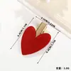 Pinza para el pelo con forma de corazón para chica, para mujeres, pinza para flequillo lateral, pinza de pico de pato, accesorio elegante para el pelo con forma de corazón estilo coreano, accesorio para el pelo para flequillo