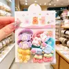 Lindo Kit de Gomas para el Cabello para Niños, Bandas para el Cabello de Bebé que No Dañan el Cabello, Cuerdas para el Cabello de Dibujos Animados para Niñas, Anillos para el Cabello del Tamaño de un Pulgar, Dulces Anillos de Toalla