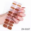 Zhengxiang Red social película de esmalte de uñas degradado pegatinas para uñas 3D imitación de diamante pegatinas de uñas florecientes pequeño libro rojo pegatinas de uñas populares