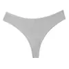 Tanga de moda transfronteiriça personalizada de fábrica, roupa íntima fina canelada de cor sólida, cueca esportiva respirável, cintura baixa plus size