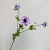 Flor de Amapola Artificial de 3 Cabezas Transfronteriza Muestra de Amapola de Terciopelo Decoración de Sala de Muestras Arreglo de Boda Decoración de Flores Artificiales Venta al por Mayor