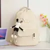 Mochila Casual de Color Sólido Fresca y Elegante para Tutoría 2026 Nueva de Gran Capacidad Bolsa para Computadora Moda Coreana