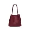 Bolsa tote de moda tecida casual tendência 2026 nova bolsa de ombro/axila simples e estilosa bolsa de balde de grande capacidade