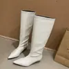 Botas de Tacón de Gatito Minimalistas Hasta la Rodilla para Mujer Estilo Coreano Pantorrilla Ancha Botas Largas por Encima de la Rodilla Botas de Jinete Retro Adelgazantes Tacón Delgado Botas Ajustadas
