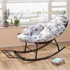 Mecedora, sillón reclinable, mecedora de patio, mecedora lounge ampliada, mecedora de arcoíris de ratán, sillón reclinable de ocio para sala de estar en casa