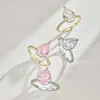 Anel de Prata Esterlina S925 com Diamante de Alto Carbono para Mulheres, Zircônia com Corte Flor de Gelo 8*12 em Forma de Pera Gota Anel Transfronteiriço