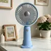 Novo Modelo Ventilador de Mesa Simples com Base Suporte para Celular Portátil Carregamento USB Três Velocidades Vento Forte Ventilador de Mão