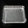 Caja de Empaque de Plástico Cuadrada Desechable de PVC Caja para Snacks Comida Caja de Algas Alimentación Sin Tapa Caja Transparente Se Puede Personalizar